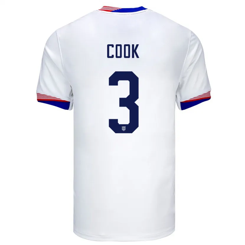 Danxen Herren Vereinigte Staaten Alana Cook #3 Weiß Heimtrikot Trikot 24-26 T-Shirt Schweiz