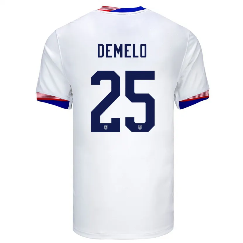 Danxen Herren Vereinigte Staaten Savannah Demelo #25 Weiß Heimtrikot Trikot 24-26 T-Shirt Schweiz
