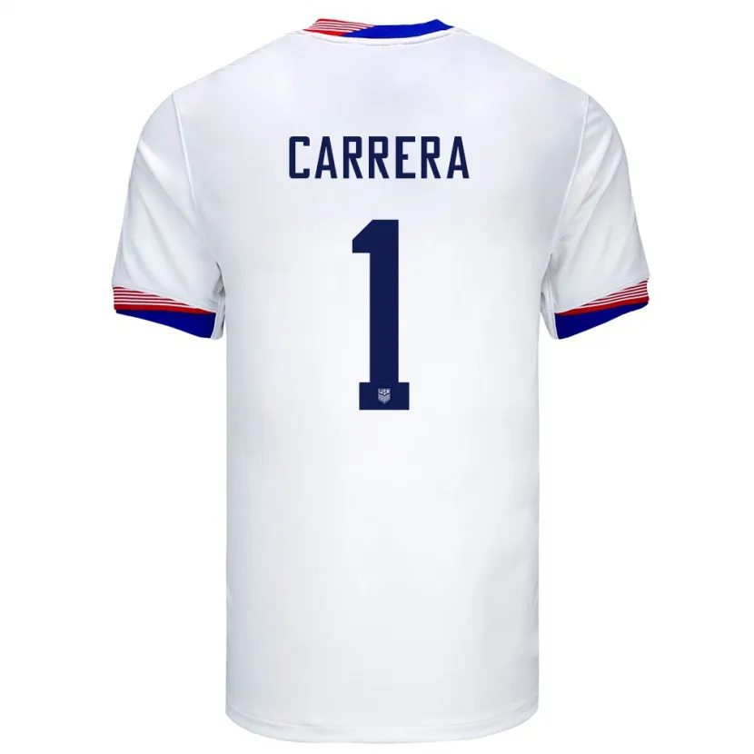 Danxen Herren Vereinigte Staaten Antonio Carrera #1 Weiß Heimtrikot Trikot 24-26 T-Shirt Schweiz