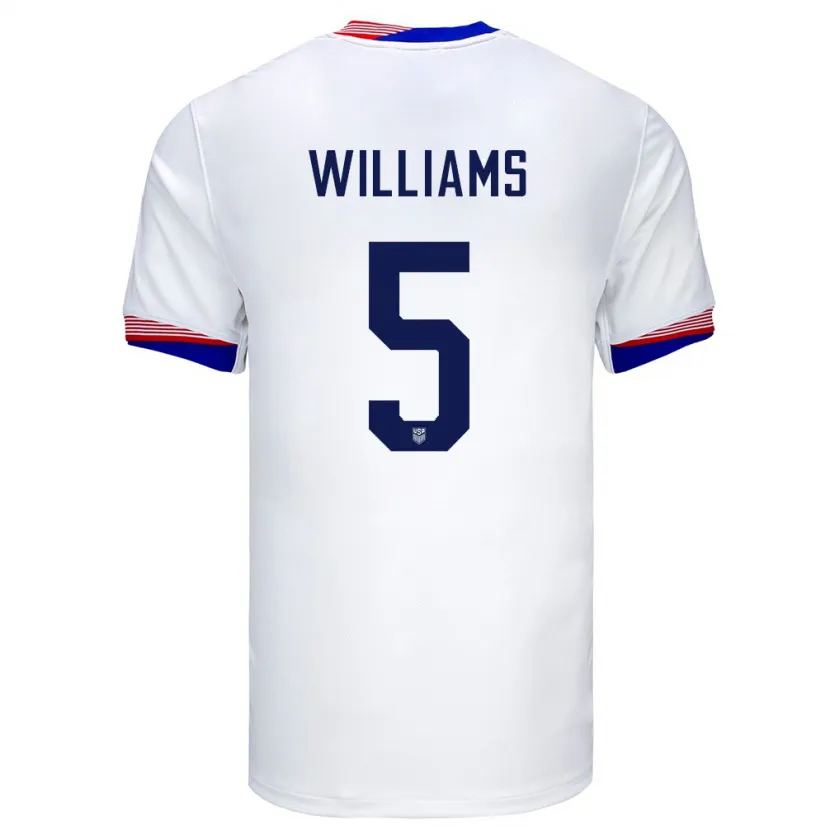 Danxen Herren Vereinigte Staaten Thomas Williams #5 Weiß Heimtrikot Trikot 24-26 T-Shirt Schweiz