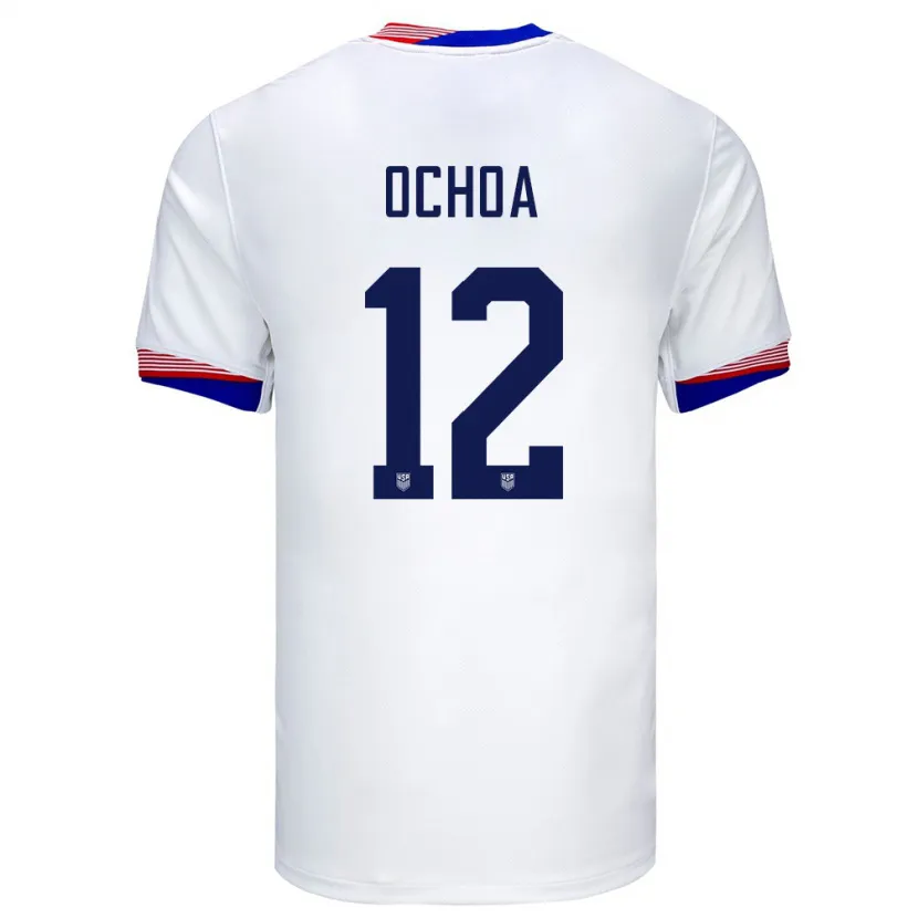 Danxen Herren Vereinigte Staaten Emmanuel Ochoa #12 Weiß Heimtrikot Trikot 24-26 T-Shirt Schweiz