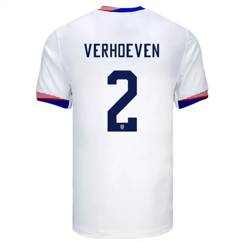Danxen Herren Vereinigte Staaten Oscar Verhoeven #2 Weiß Heimtrikot Trikot 24-26 T-Shirt Schweiz