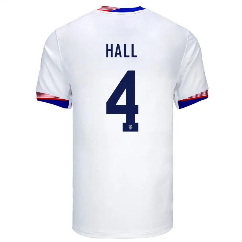 Danxen Herren Vereinigte Staaten Tyler Hall #4 Weiß Heimtrikot Trikot 24-26 T-Shirt Schweiz