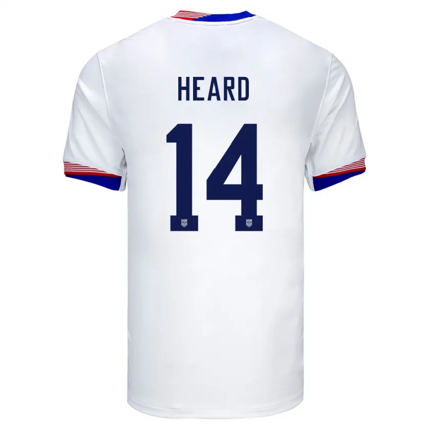 Danxen Herren Vereinigte Staaten Aaron Heard #14 Weiß Heimtrikot Trikot 24-26 T-Shirt Schweiz