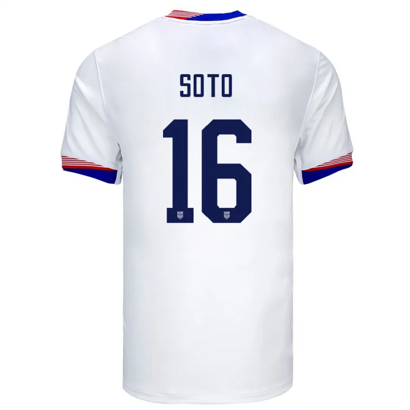 Danxen Herren Vereinigte Staaten Ezekiel Soto #16 Weiß Heimtrikot Trikot 24-26 T-Shirt Schweiz