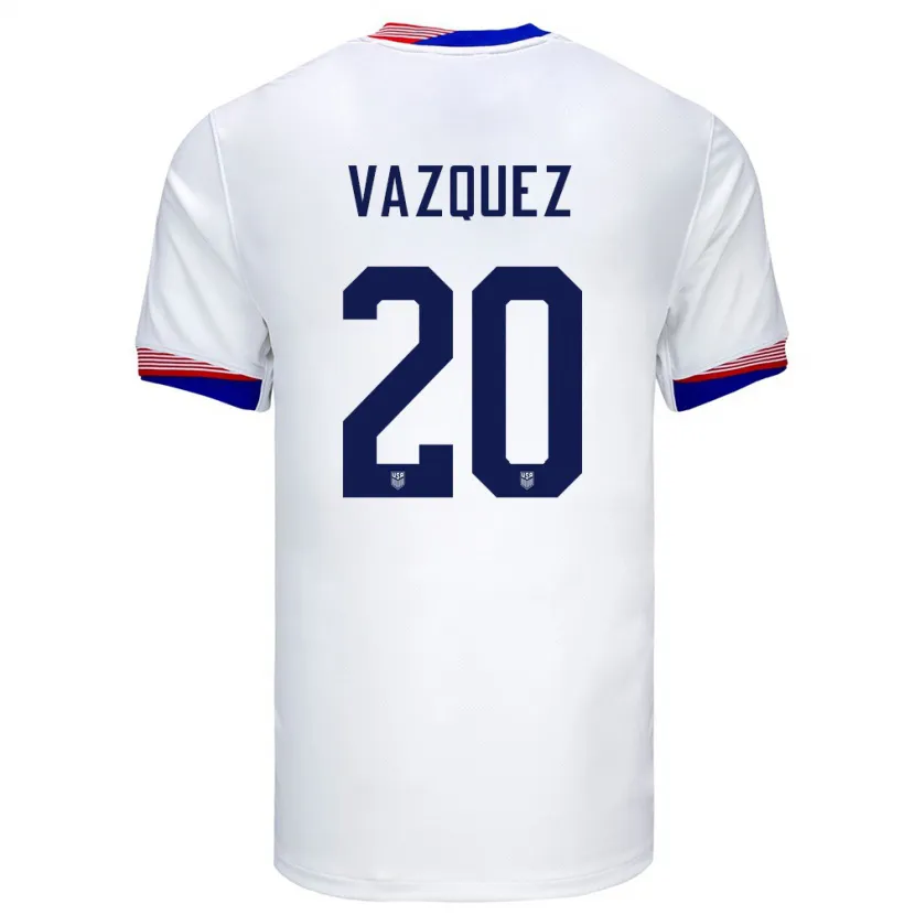Danxen Herren Vereinigte Staaten David Vazquez #20 Weiß Heimtrikot Trikot 24-26 T-Shirt Schweiz