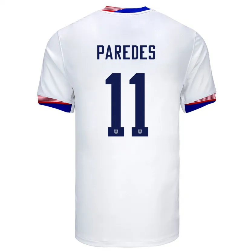 Danxen Herren Vereinigte Staaten Kevin Paredes #11 Weiß Heimtrikot Trikot 24-26 T-Shirt Schweiz