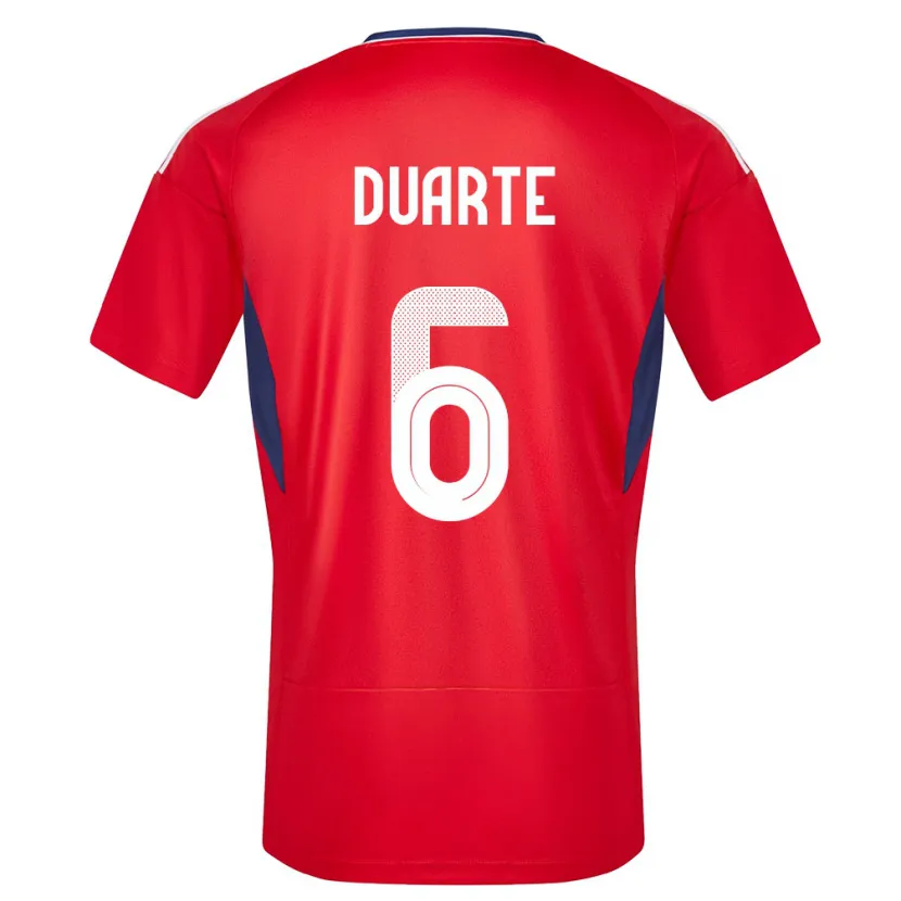 Danxen Herren Costa Rica Oscar Duarte #6 Rot Heimtrikot Trikot 24-26 T-Shirt Schweiz
