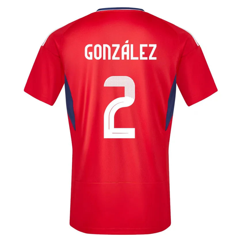 Danxen Herren Costa Rica Julian Gonzalez #2 Rot Heimtrikot Trikot 24-26 T-Shirt Schweiz