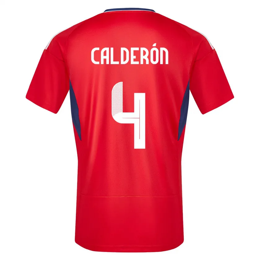 Danxen Herren Costa Rica Brandon Calderon #4 Rot Heimtrikot Trikot 24-26 T-Shirt Schweiz