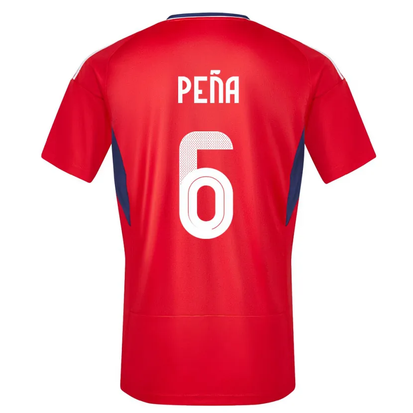 Danxen Herren Costa Rica Ricardo Pena #6 Rot Heimtrikot Trikot 24-26 T-Shirt Schweiz