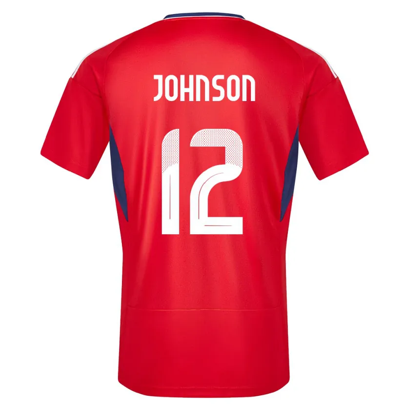 Danxen Herren Costa Rica Shawn Johnson #12 Rot Heimtrikot Trikot 24-26 T-Shirt Schweiz