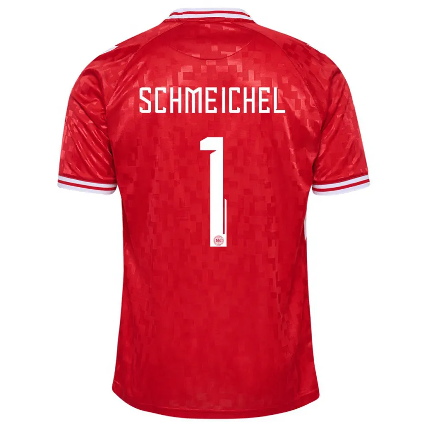 Danxen Herren Dänemark Kasper Schmeichel #1 Rot Heimtrikot Trikot 24-26 T-Shirt Schweiz