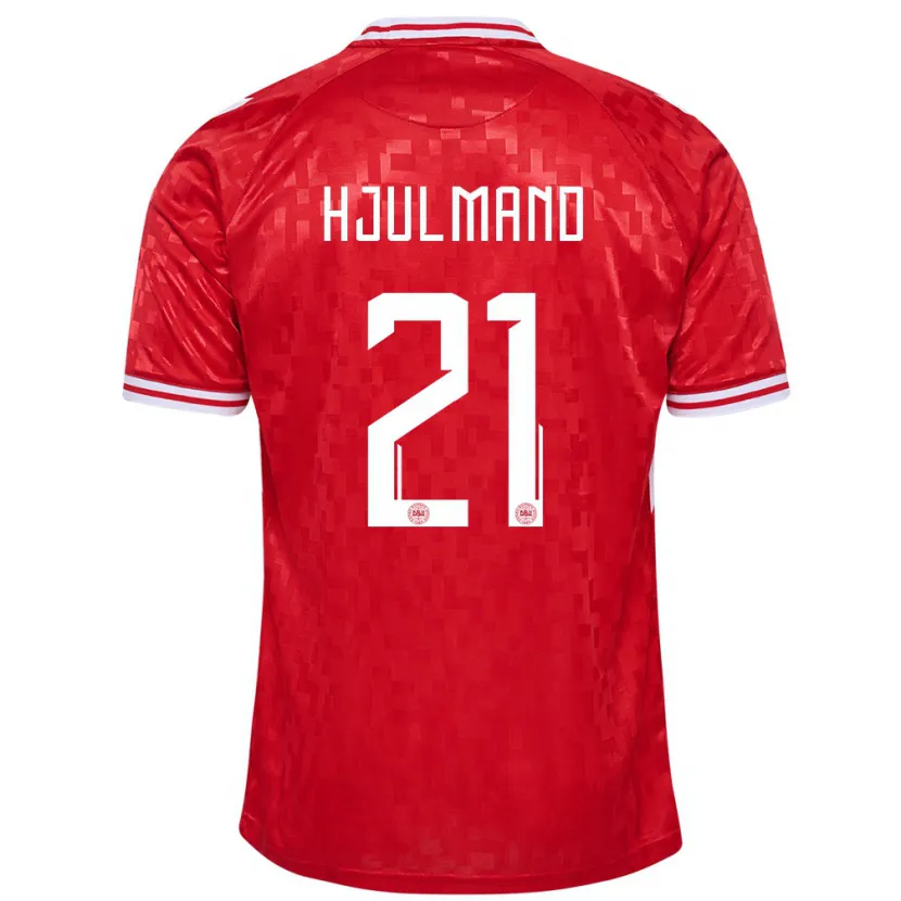 Danxen Herren Dänemark Morten Hjulmand #21 Rot Heimtrikot Trikot 24-26 T-Shirt Schweiz
