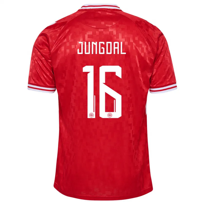 Danxen Herren Dänemark Andreas Jungdal #16 Rot Heimtrikot Trikot 24-26 T-Shirt Schweiz