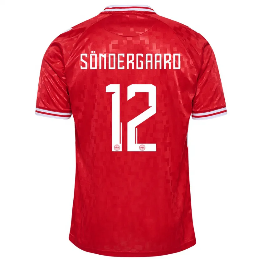 Danxen Herren Dänemark Philip Söndergaard #12 Rot Heimtrikot Trikot 24-26 T-Shirt Schweiz