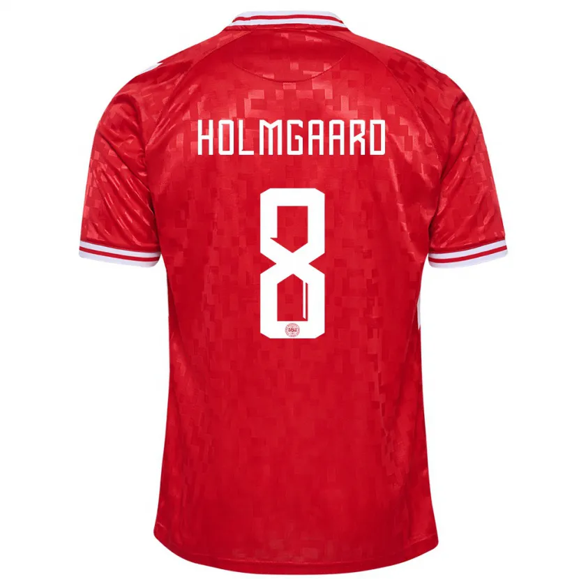 Danxen Herren Dänemark Sara Holmgaard #8 Rot Heimtrikot Trikot 24-26 T-Shirt Schweiz
