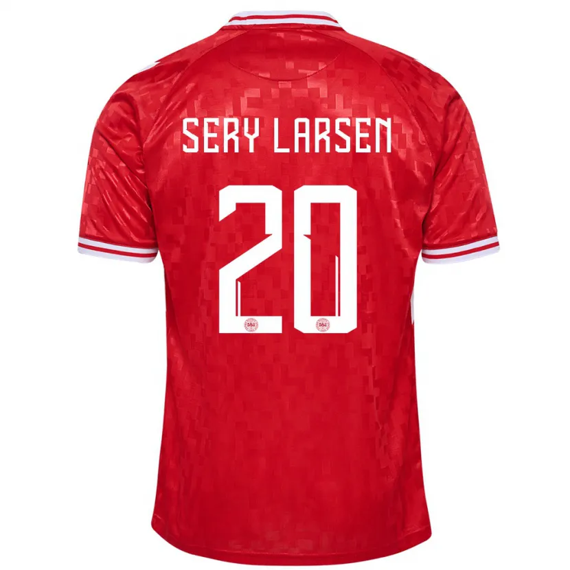 Danxen Herren Dänemark Japhet Sery Larsen #20 Rot Heimtrikot Trikot 24-26 T-Shirt Schweiz