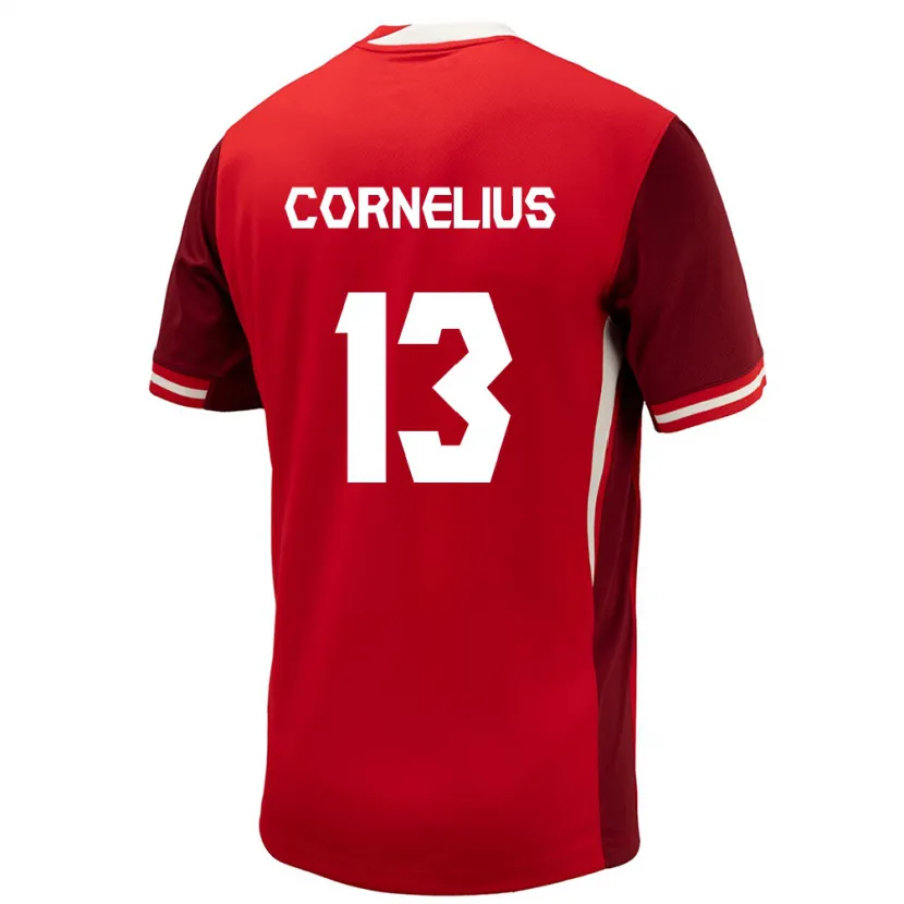 Danxen Herren Kanada Derek Cornelius #13 Rot Heimtrikot Trikot 24-26 T-Shirt Schweiz