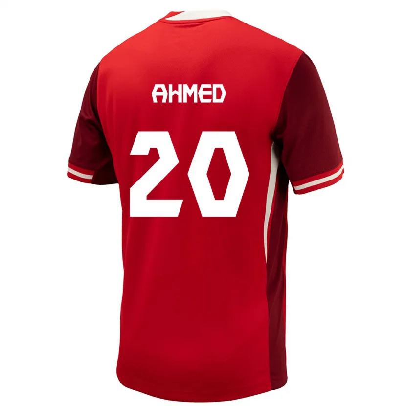 Danxen Herren Kanada Ali Ahmed #20 Rot Heimtrikot Trikot 24-26 T-Shirt Schweiz
