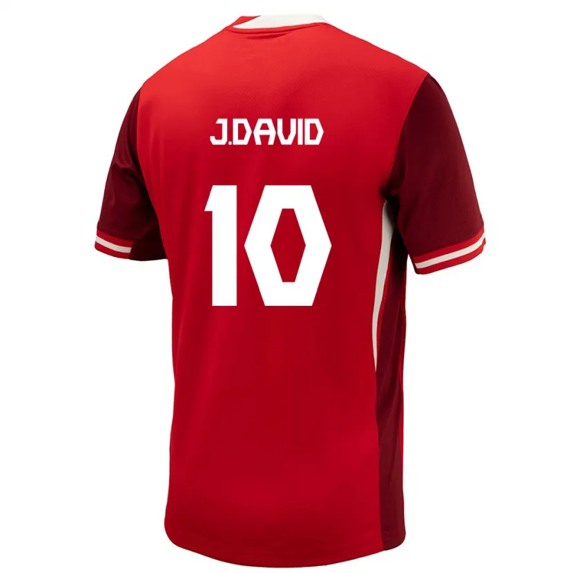 Danxen Herren Kanada Jonathan David #10 Rot Heimtrikot Trikot 24-26 T-Shirt Schweiz