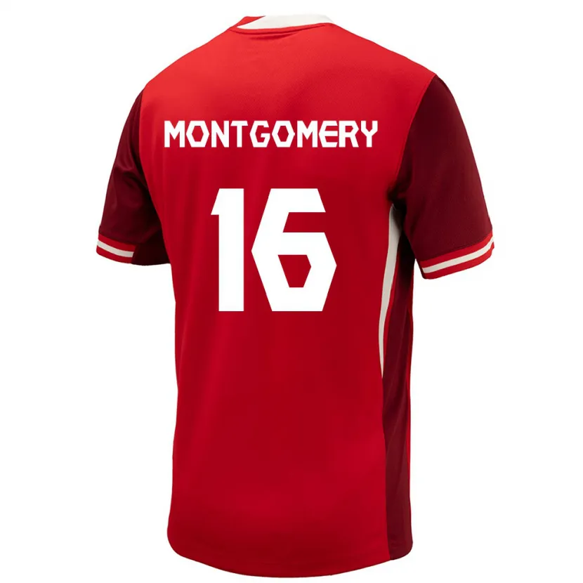 Danxen Herren Kanada Callum Montgomery #16 Rot Heimtrikot Trikot 24-26 T-Shirt Schweiz