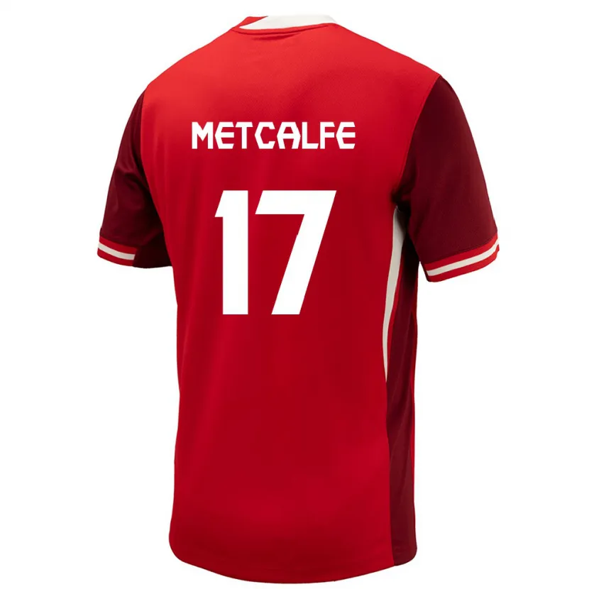 Danxen Herren Kanada Patrick Metcalfe #17 Rot Heimtrikot Trikot 24-26 T-Shirt Schweiz