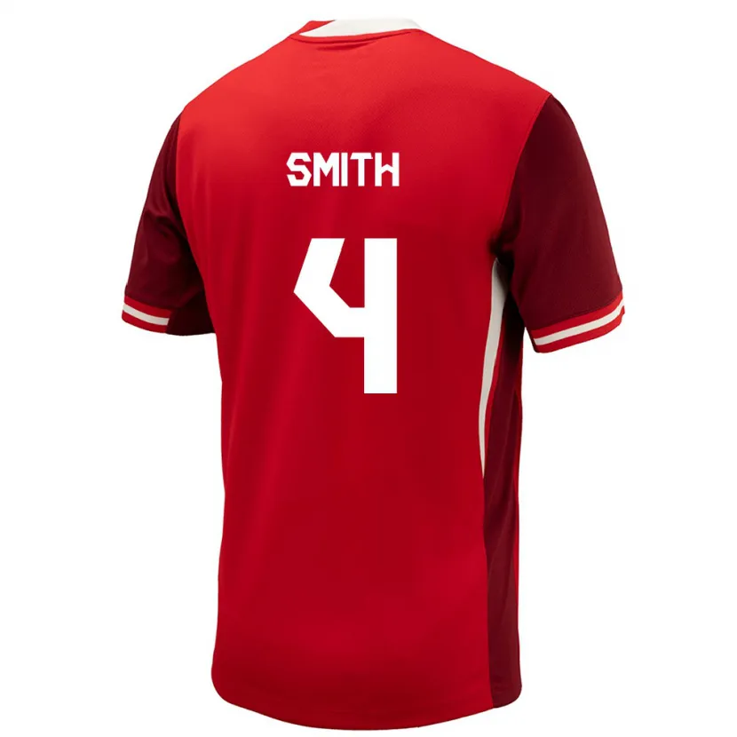 Danxen Herren Kanada Justin Smith #4 Rot Heimtrikot Trikot 24-26 T-Shirt Schweiz