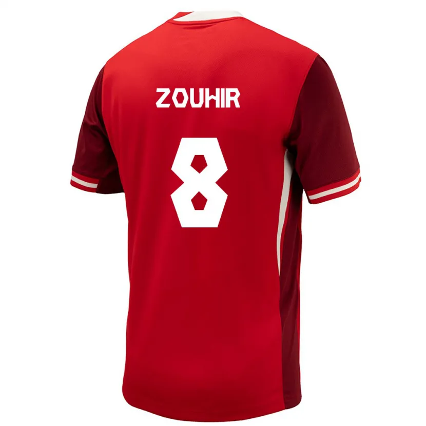 Danxen Herren Kanada Rida Zouhir #8 Rot Heimtrikot Trikot 24-26 T-Shirt Schweiz