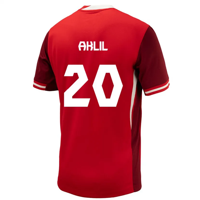 Danxen Herren Kanada Lino Aklil #20 Rot Heimtrikot Trikot 24-26 T-Shirt Schweiz