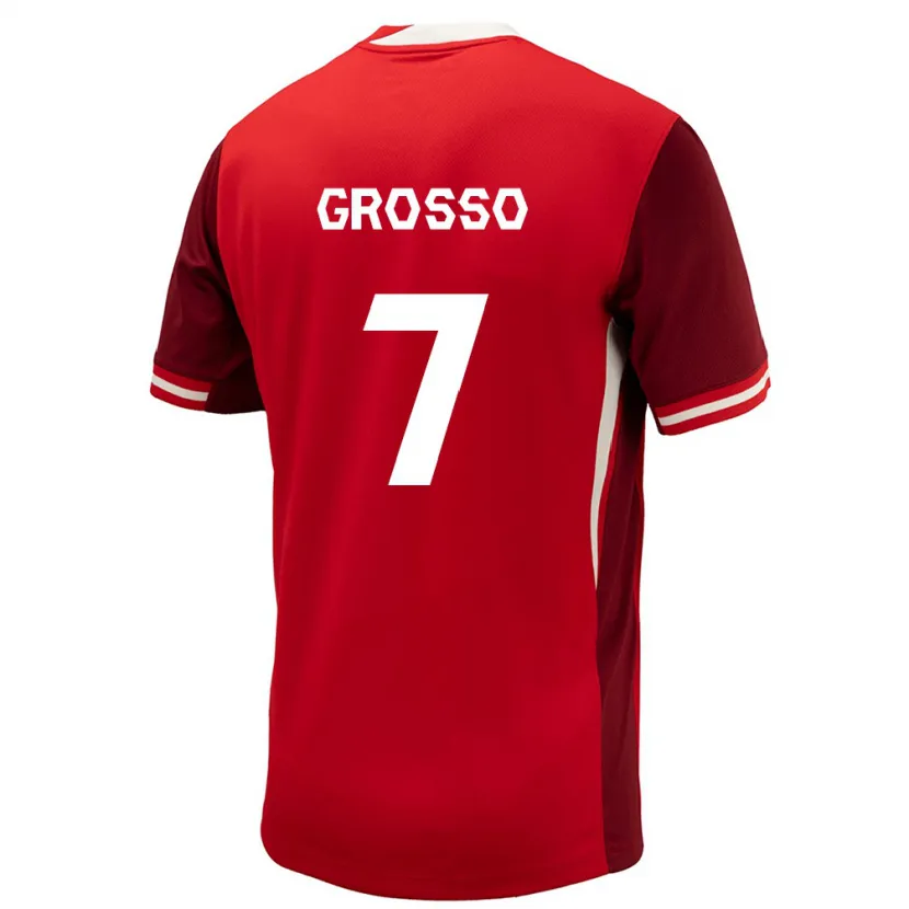 Danxen Herren Kanada Julia Grosso #7 Rot Heimtrikot Trikot 24-26 T-Shirt Schweiz