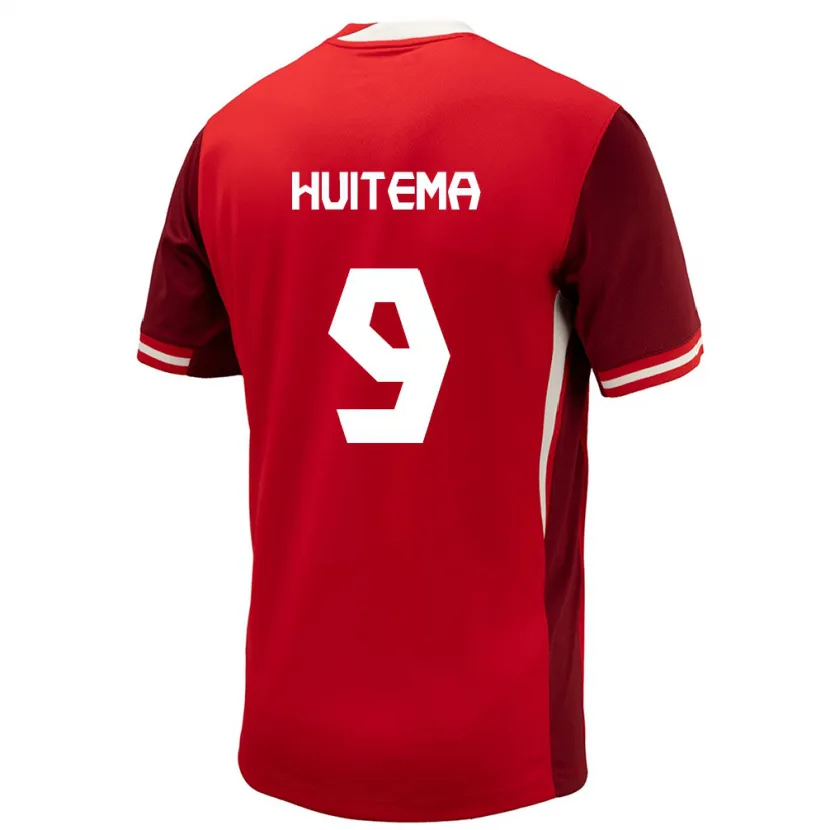 Danxen Herren Kanada Jordyn Huitema #9 Rot Heimtrikot Trikot 24-26 T-Shirt Schweiz