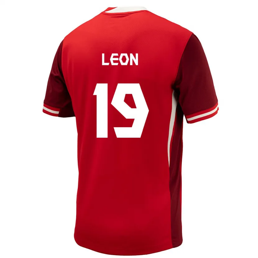 Danxen Herren Kanada Adriana Leon #19 Rot Heimtrikot Trikot 24-26 T-Shirt Schweiz