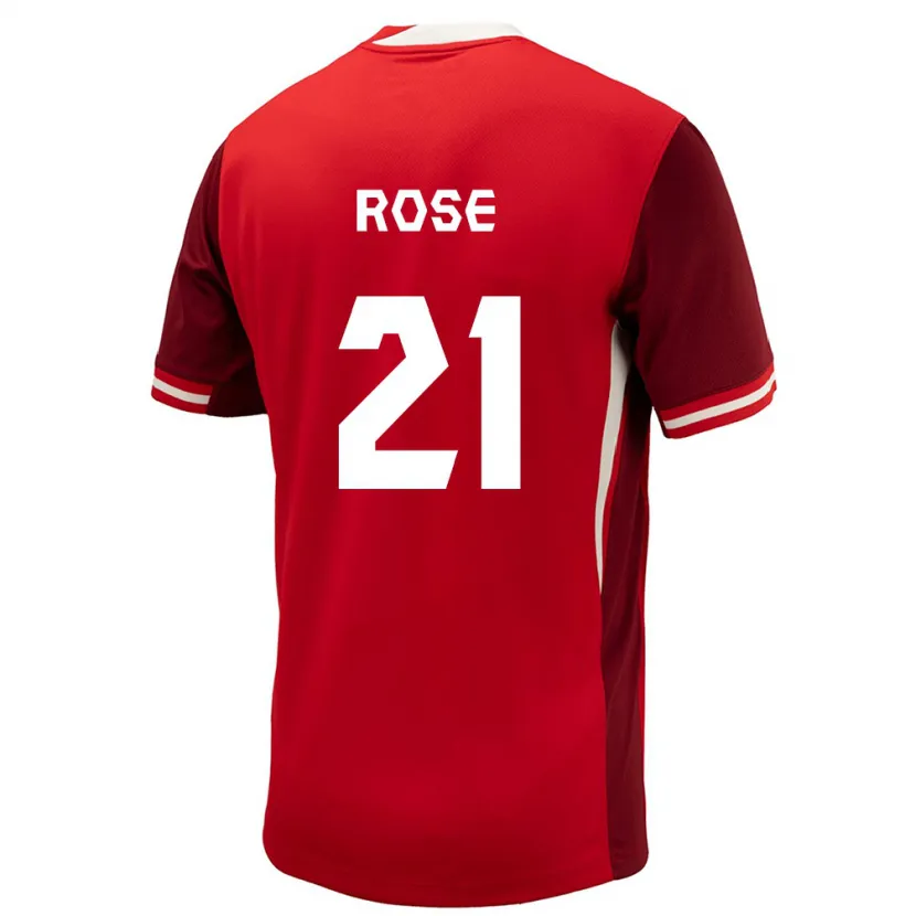 Danxen Herren Kanada Jade Rose #21 Rot Heimtrikot Trikot 24-26 T-Shirt Schweiz