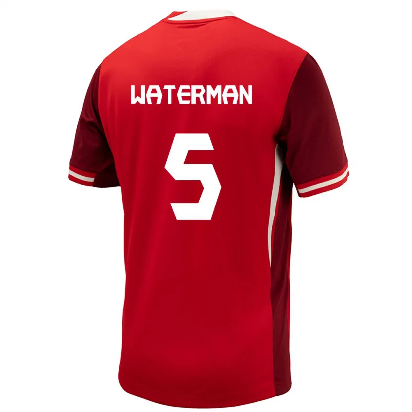 Danxen Herren Kanada Joel Waterman #5 Rot Heimtrikot Trikot 24-26 T-Shirt Schweiz