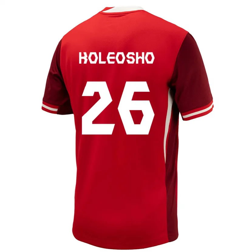 Danxen Herren Kanada Luca Koleosho #26 Rot Heimtrikot Trikot 24-26 T-Shirt Schweiz