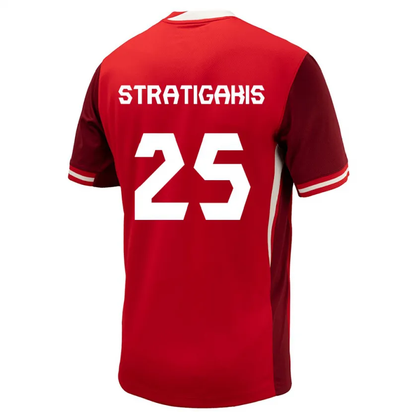 Danxen Herren Kanada Sarah Stratigakis #25 Rot Heimtrikot Trikot 24-26 T-Shirt Schweiz