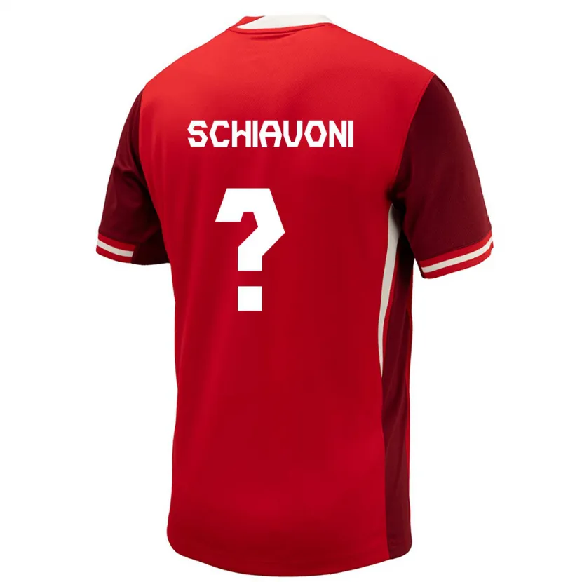 Danxen Herren Kanada Matteo Schiavoni #0 Rot Heimtrikot Trikot 24-26 T-Shirt Schweiz