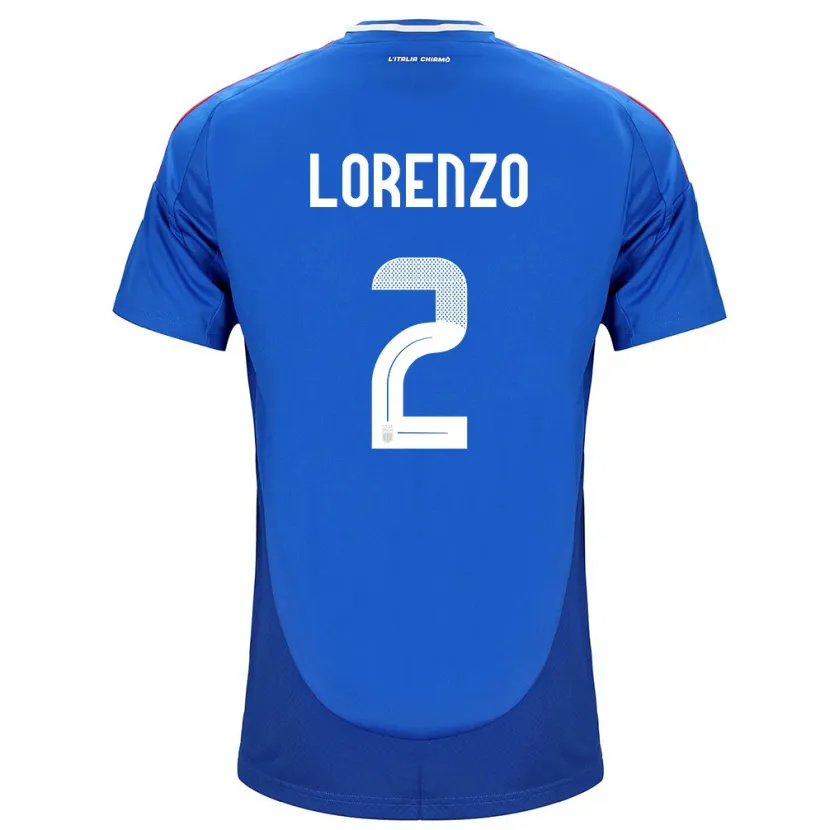 Danxen Herren Italien Giovanni Di Lorenzo #2 Blau Heimtrikot Trikot 24-26 T-Shirt Schweiz