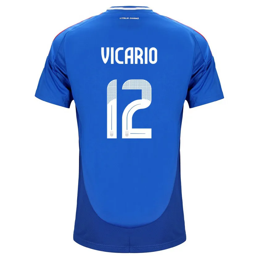 Danxen Herren Italien Guglielmo Vicario #12 Blau Heimtrikot Trikot 24-26 T-Shirt Schweiz
