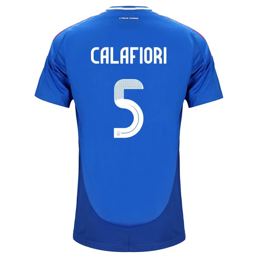Danxen Herren Italien Riccardo Calafiori #5 Blau Heimtrikot Trikot 24-26 T-Shirt Schweiz