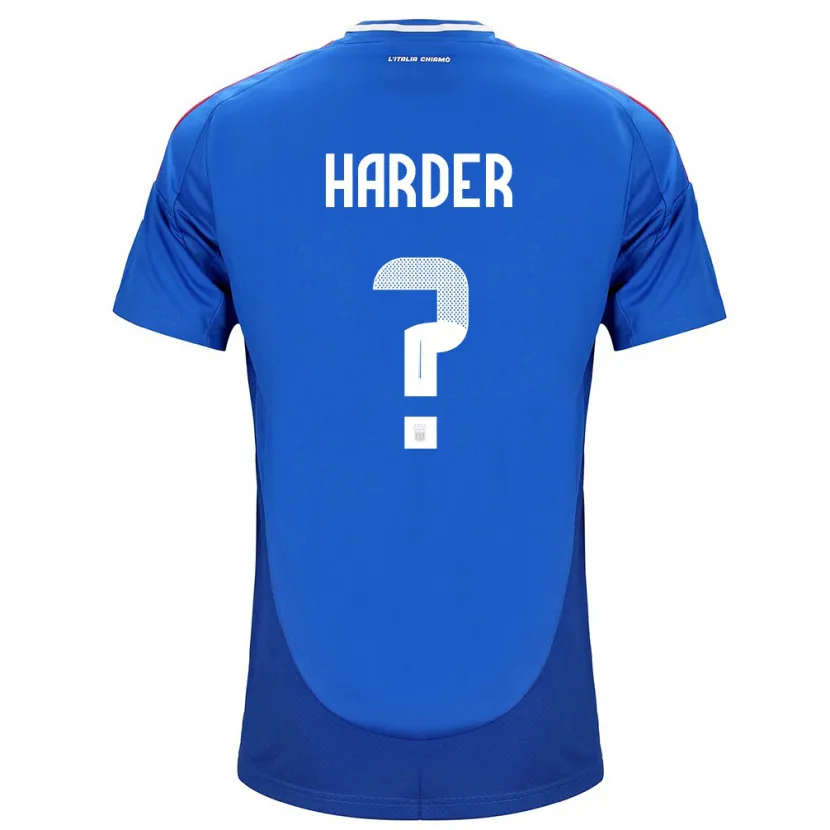 Danxen Herren Italien Jonas Harder #0 Blau Heimtrikot Trikot 24-26 T-Shirt Schweiz