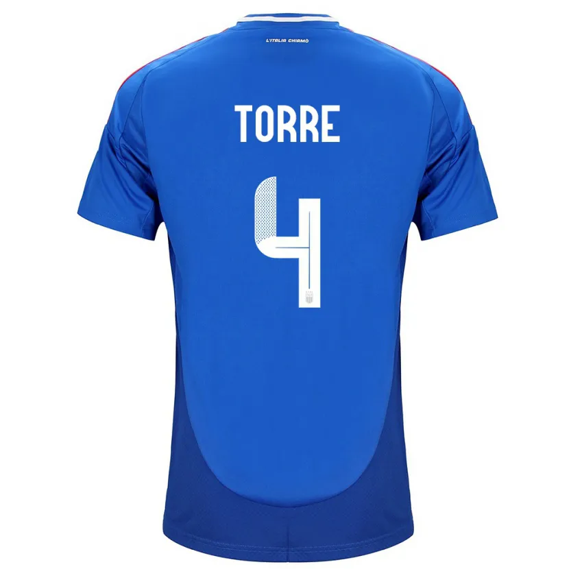 Danxen Herren Italien Pietro La Torre #4 Blau Heimtrikot Trikot 24-26 T-Shirt Schweiz