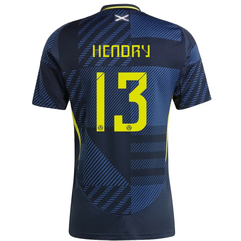Danxen Herren Schottland Jack Hendry #13 Dunkelblau Heimtrikot Trikot 24-26 T-Shirt Schweiz