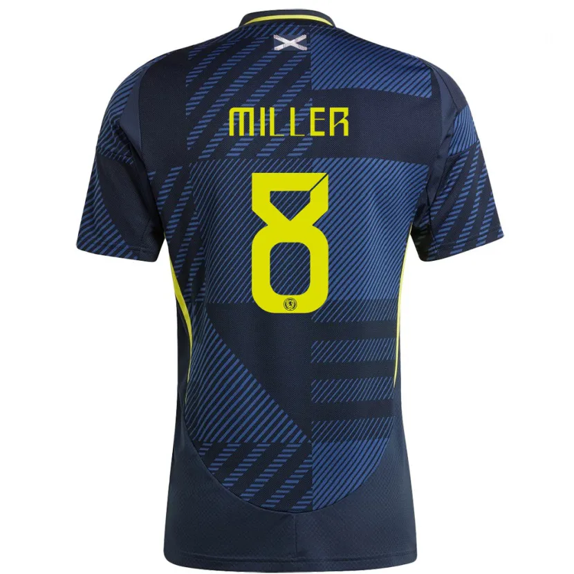 Danxen Herren Schottland Lennon Miller #8 Dunkelblau Heimtrikot Trikot 24-26 T-Shirt Schweiz