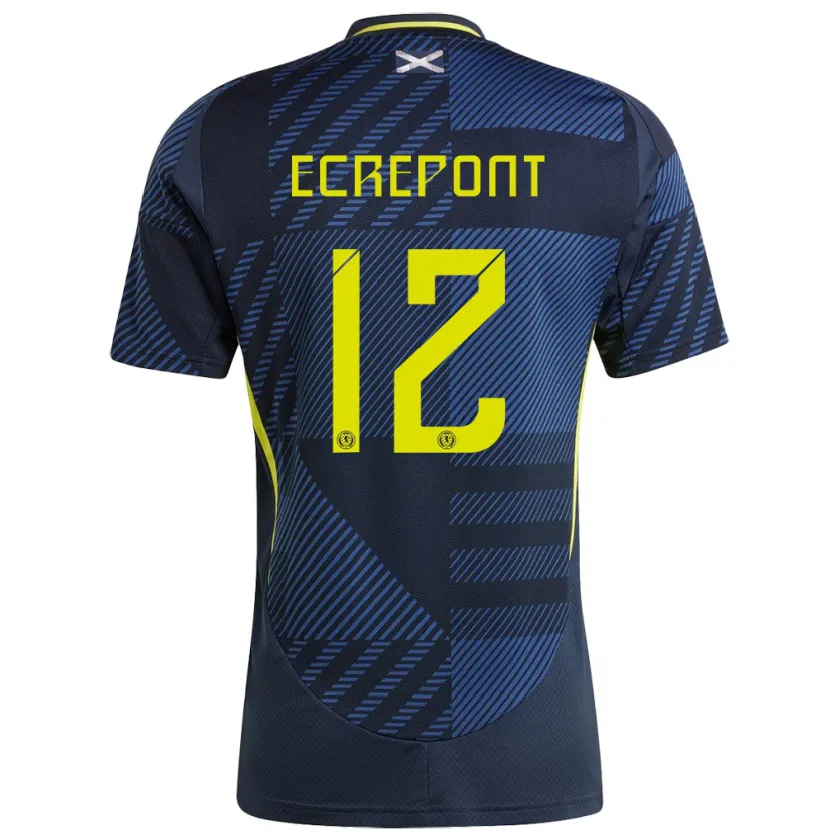 Danxen Herren Schottland Oliver Ecrepont #12 Dunkelblau Heimtrikot Trikot 24-26 T-Shirt Schweiz