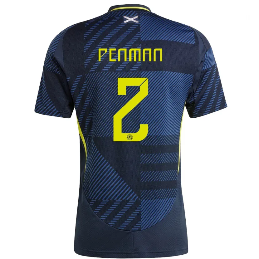 Danxen Herren Schottland Callum Penman #2 Dunkelblau Heimtrikot Trikot 24-26 T-Shirt Schweiz