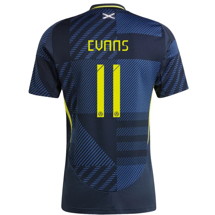 Danxen Herren Schottland Lisa Evans #11 Dunkelblau Heimtrikot Trikot 24-26 T-Shirt Schweiz