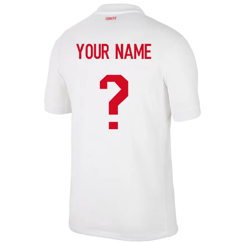 Danxen Herren Türkei Ihren Namen #0 Weiß Heimtrikot Trikot 24-26 T-Shirt Schweiz