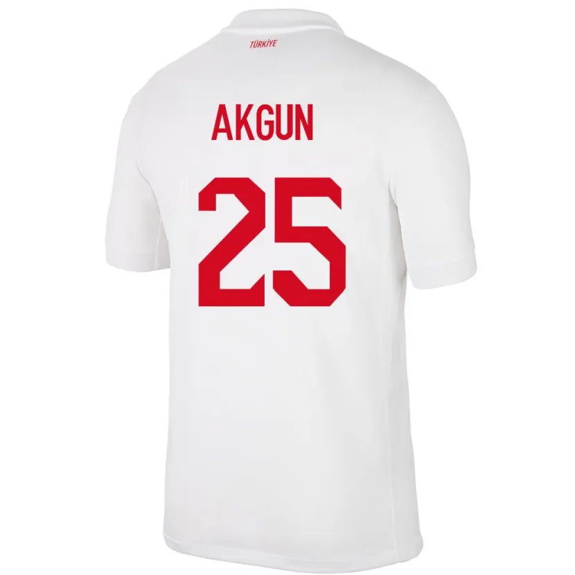 Danxen Herren Türkei Yunus Akgün #25 Weiß Heimtrikot Trikot 24-26 T-Shirt Schweiz